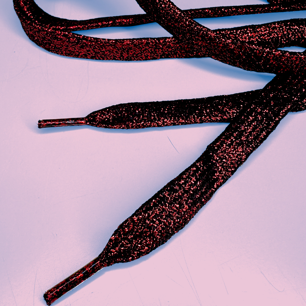 Red/Black Laces Glitter