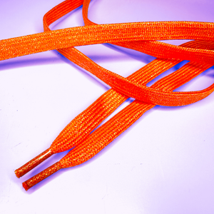 Orange Laces Glitter