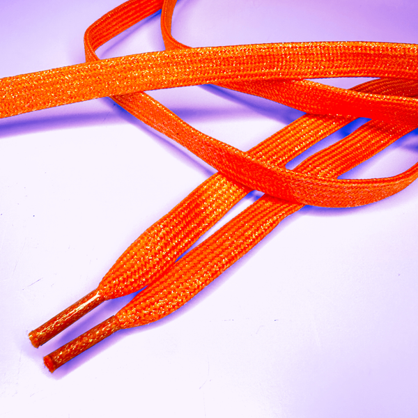 Orange Laces Glitter