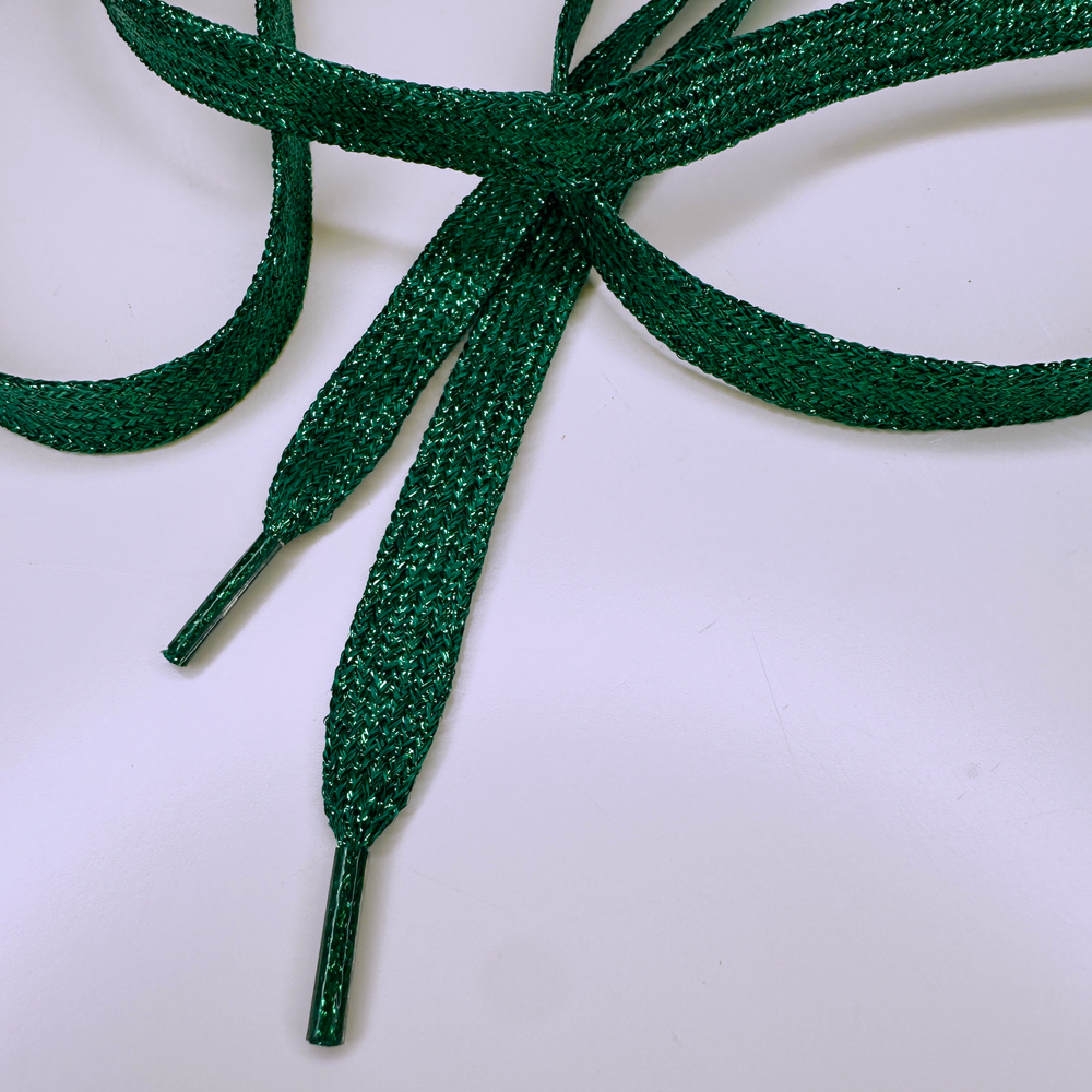 Green Laces Glitter