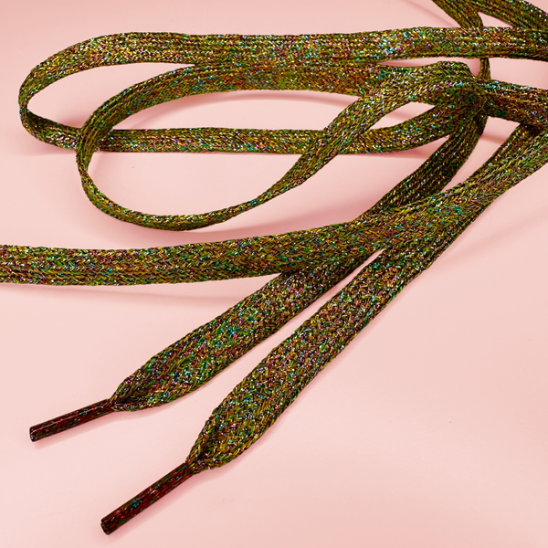 Unicorn Light Green Laces Glitter