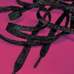 Unicorn Black Laces Glitter