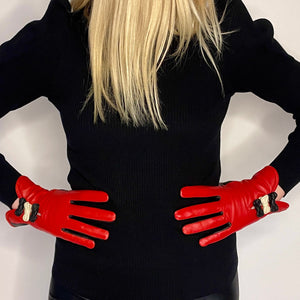 Gloves - Betty Bow red