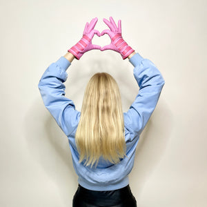 Gloves - Suzy stripe pink