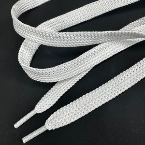 White Sparkle Silver Laces Glitter