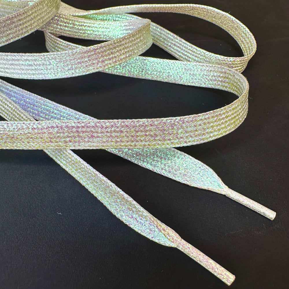 White Mermaid Laces Glitter
