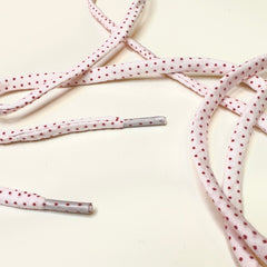 White / Red Dotted Laces