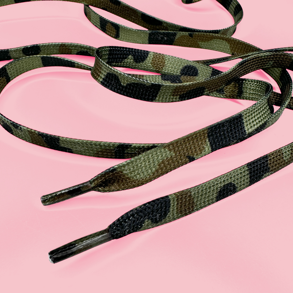 Camou Green Laces
