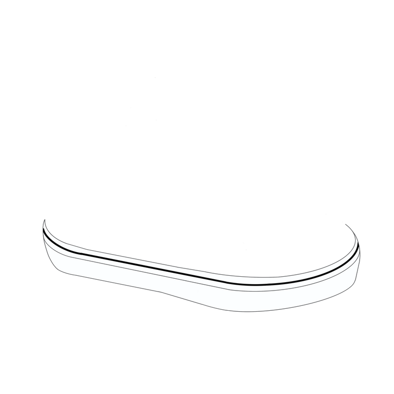 White / Black stripe
