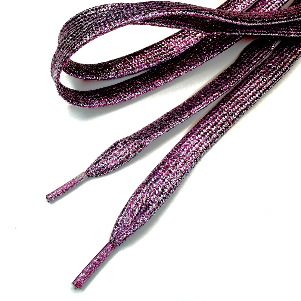 Pink/Silver Laces Glitter