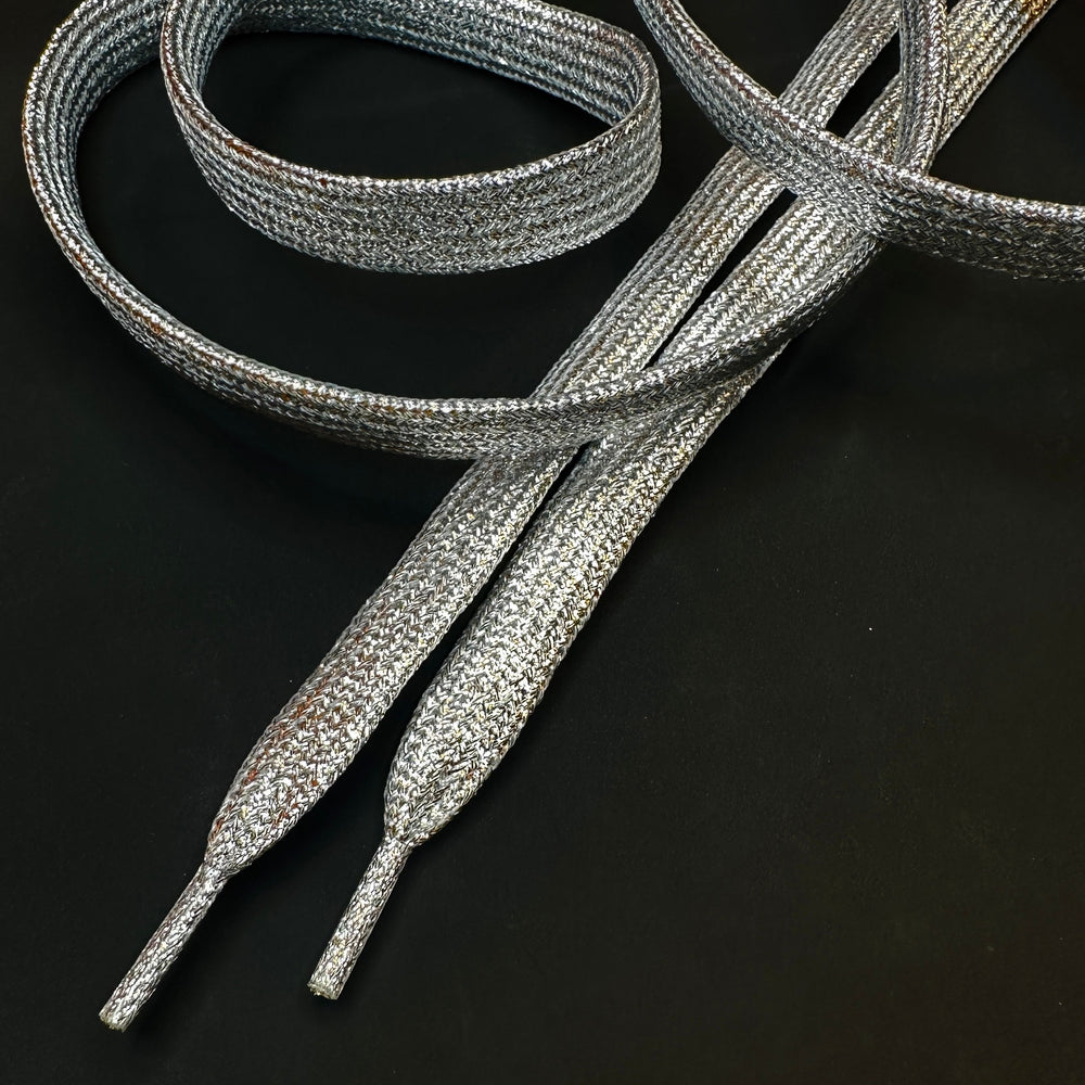 Silver Laces Glitter