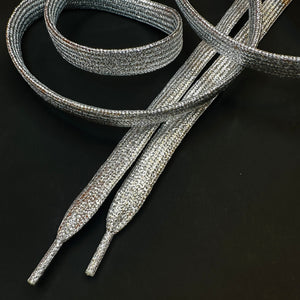Silver Laces Glitter